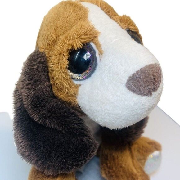 Russ Berrie Lil Peepers BAXTER the Basset Hound 8” Plush Stuffed Animal Big Eyes - Picture 1 of 8